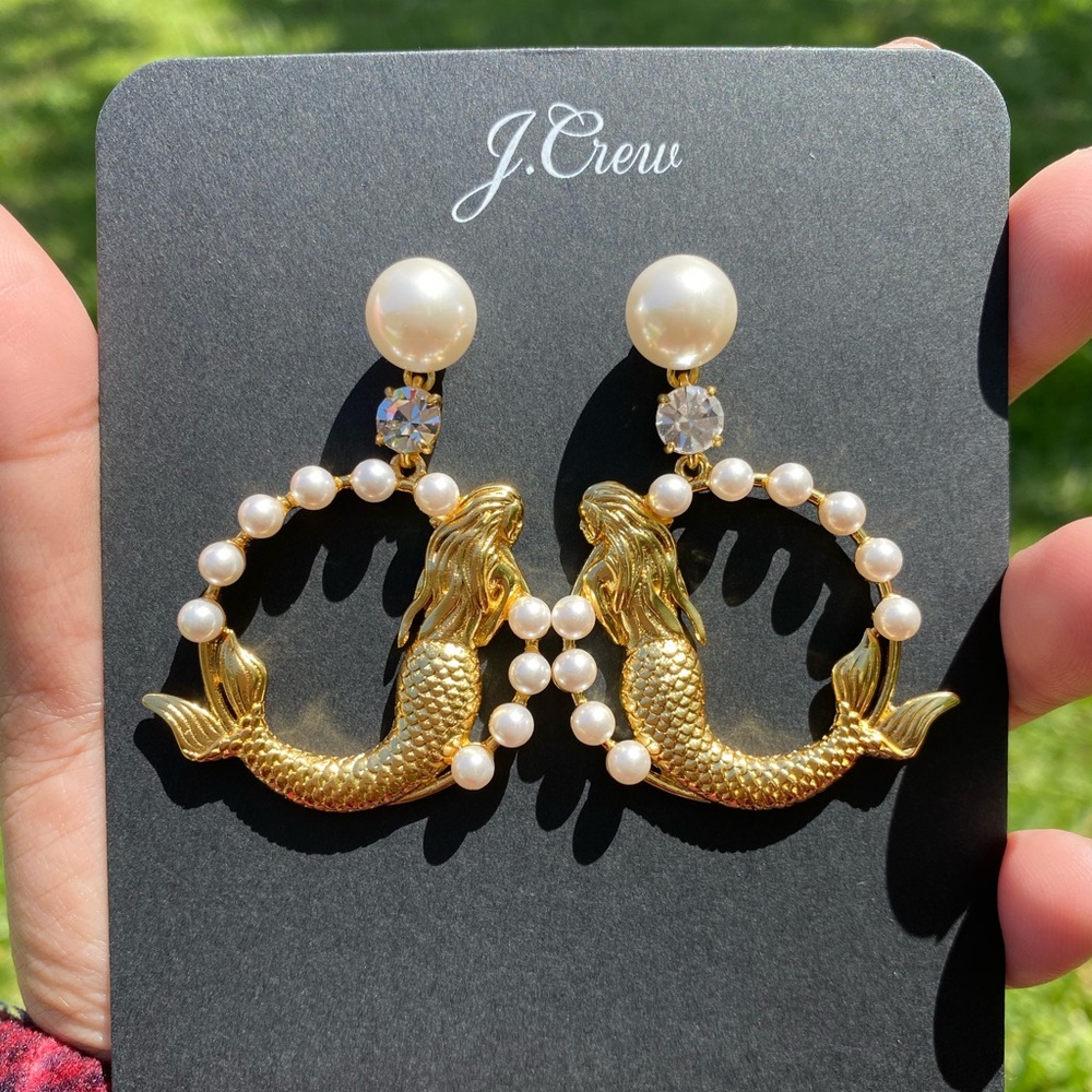 Jcrew mermaid pearl drop earrings